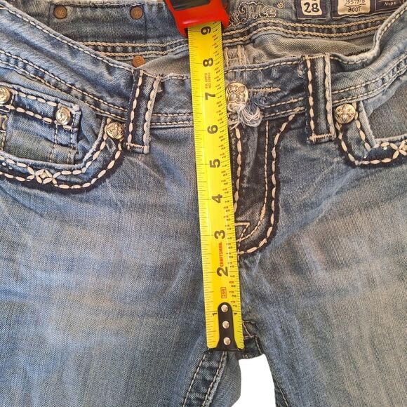 Miss Me Jeans Women's Embellished Bootcut Jewelled Distressed Denim Size 28 x 32 - Picture 10 of 16